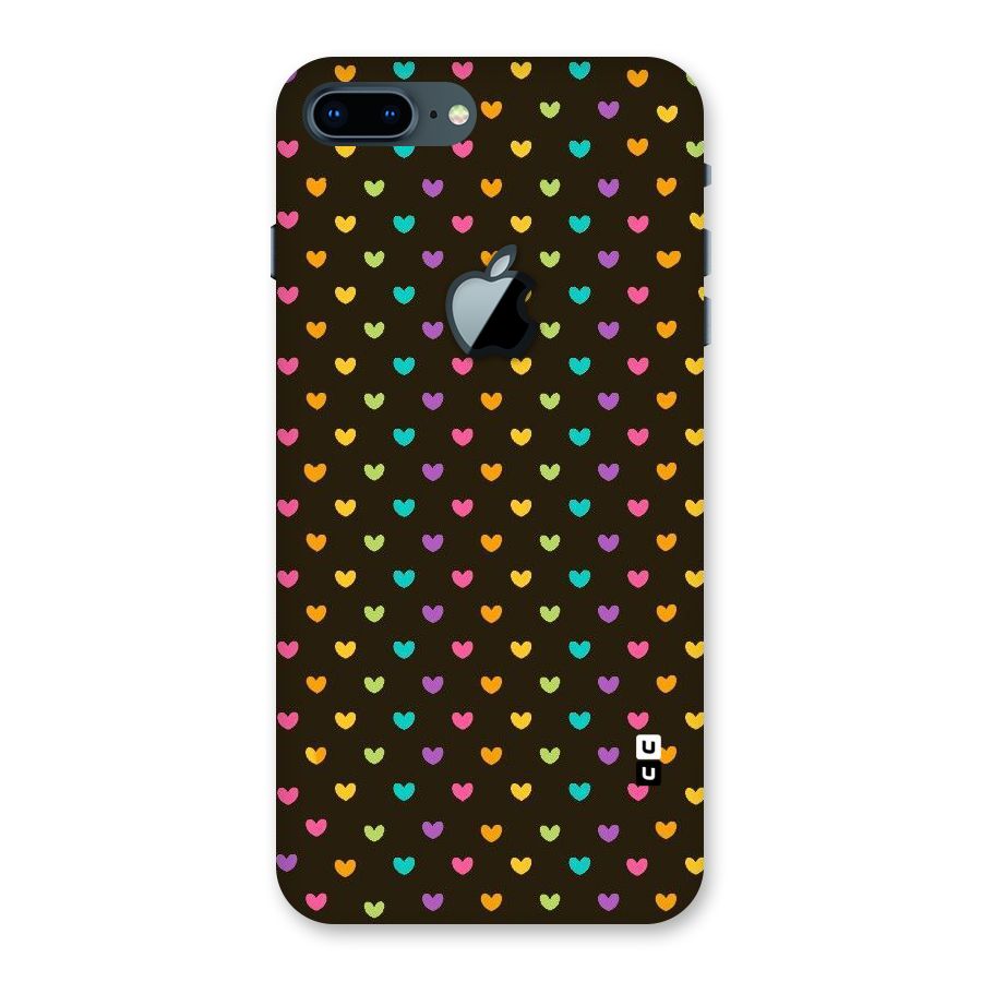 Rainbow Hearts Back Case for iPhone 7 Plus Apple Cut