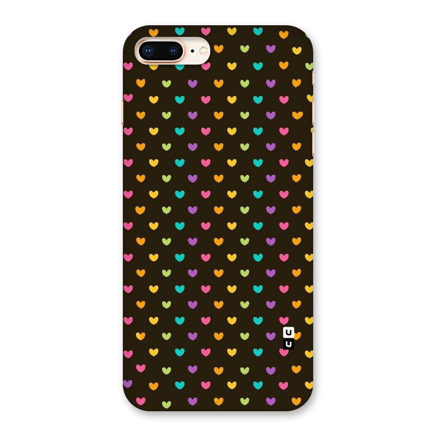 Rainbow Hearts Back Case for iPhone 8 Plus