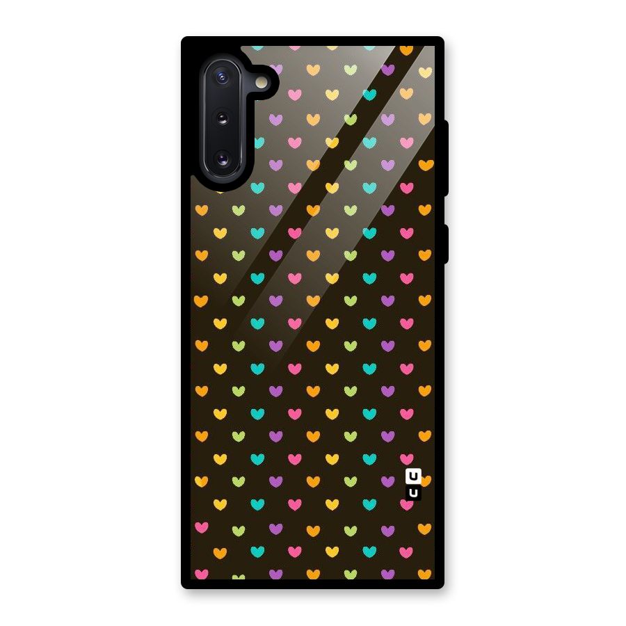 Rainbow Hearts Glass Back Case for Galaxy Note 10