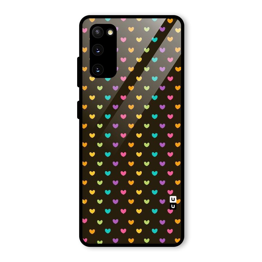 Rainbow Hearts Glass Back Case for Galaxy S20 FE 5G