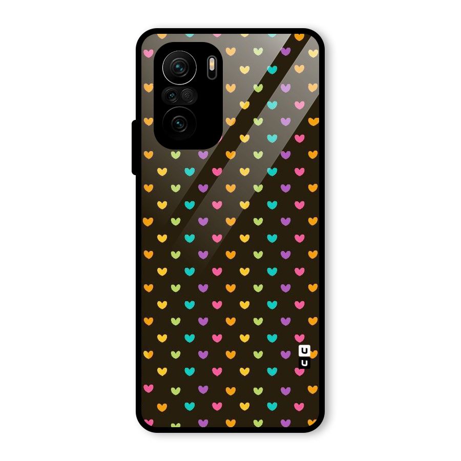 Rainbow Hearts Glass Back Case for Mi 11x