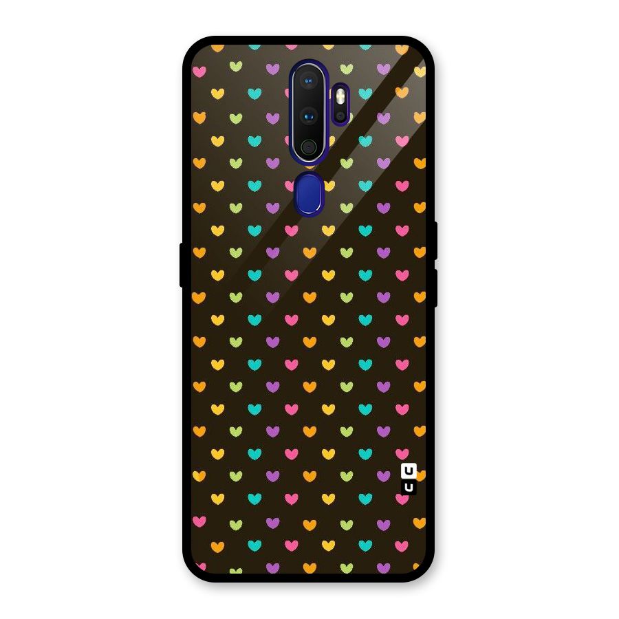 Rainbow Hearts Glass Back Case for Oppo A9 (2020)
