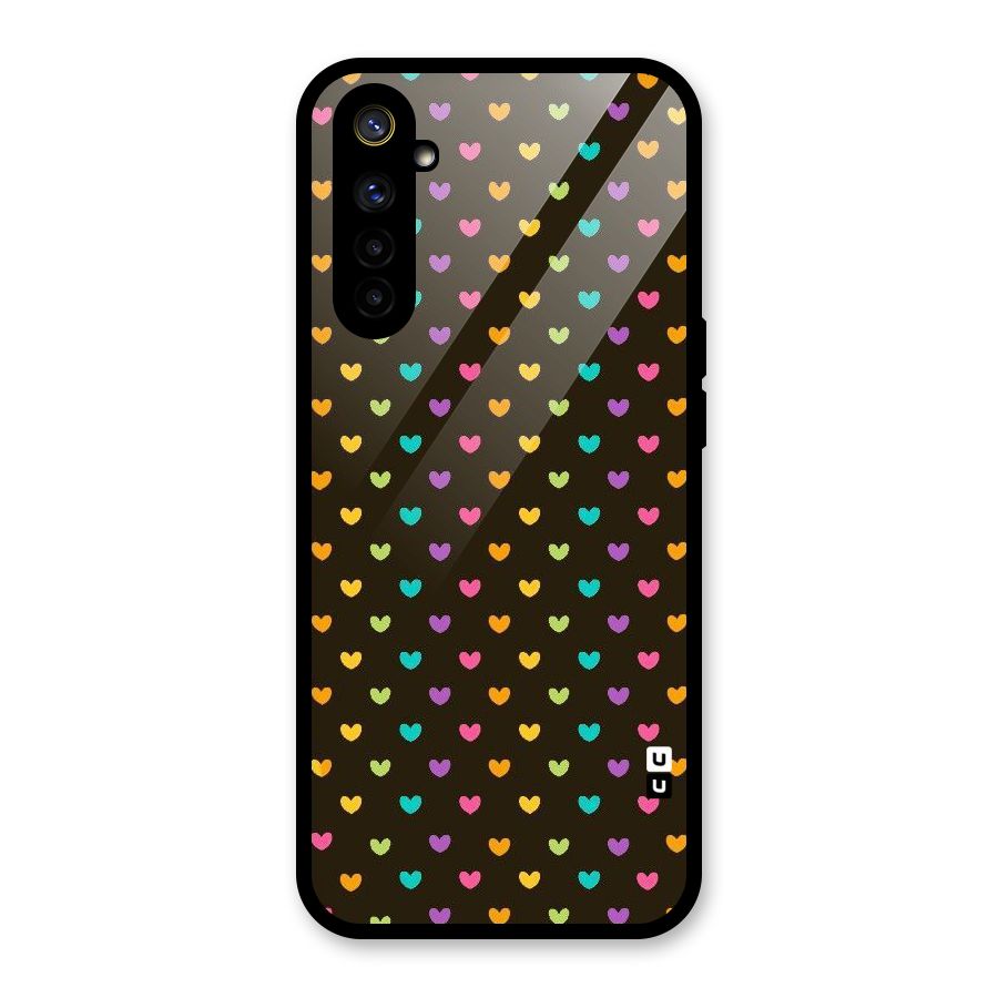 Rainbow Hearts Glass Back Case for Realme 6i