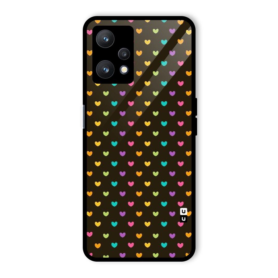 Rainbow Hearts Glass Back Case for Realme 9 Pro 5G