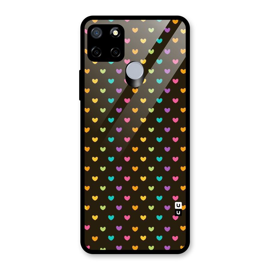 Rainbow Hearts Glass Back Case for Realme Narzo 20