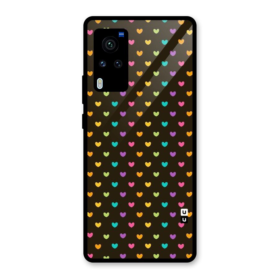 Rainbow Hearts Glass Back Case for Vivo X60 Pro