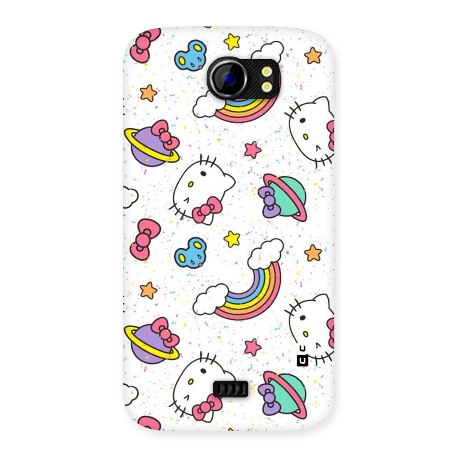 Rainbow Kit Tee Back Case for Micromax Canvas 2 A110