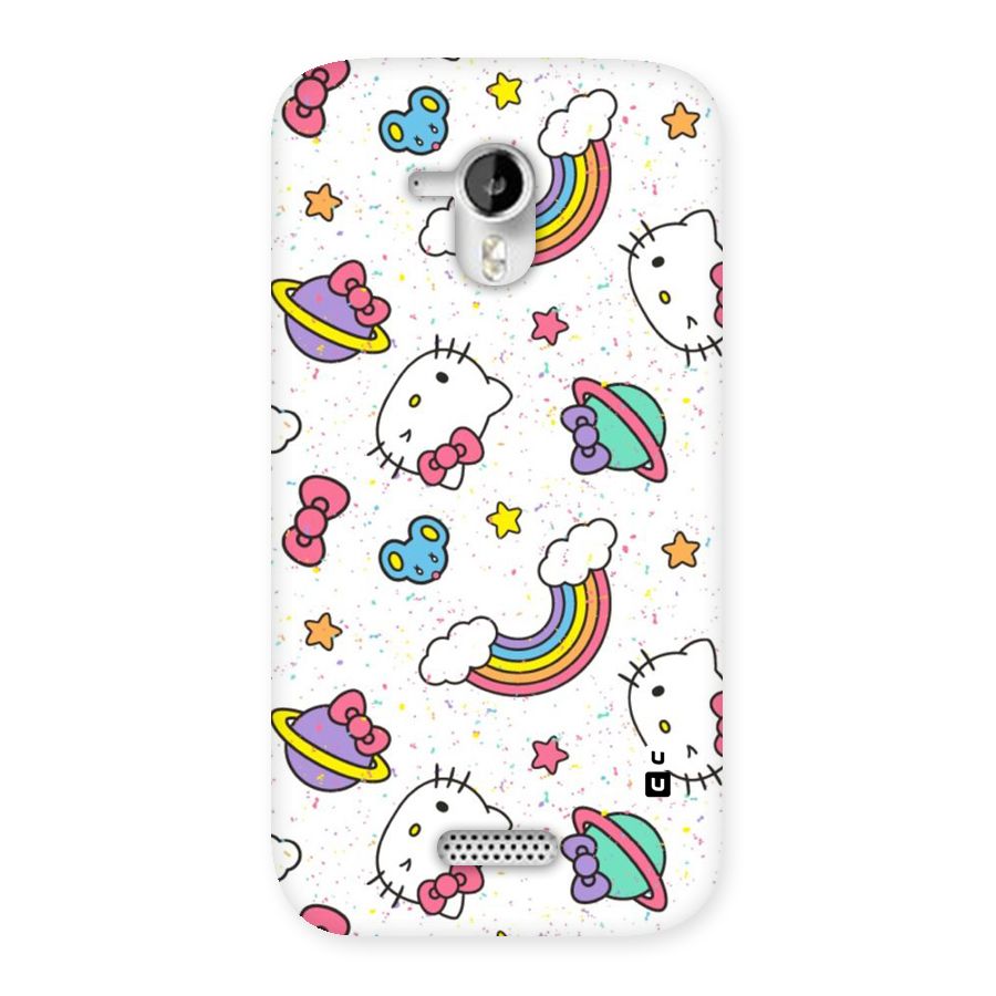 Rainbow Kit Tee Back Case for Micromax Canvas HD A116