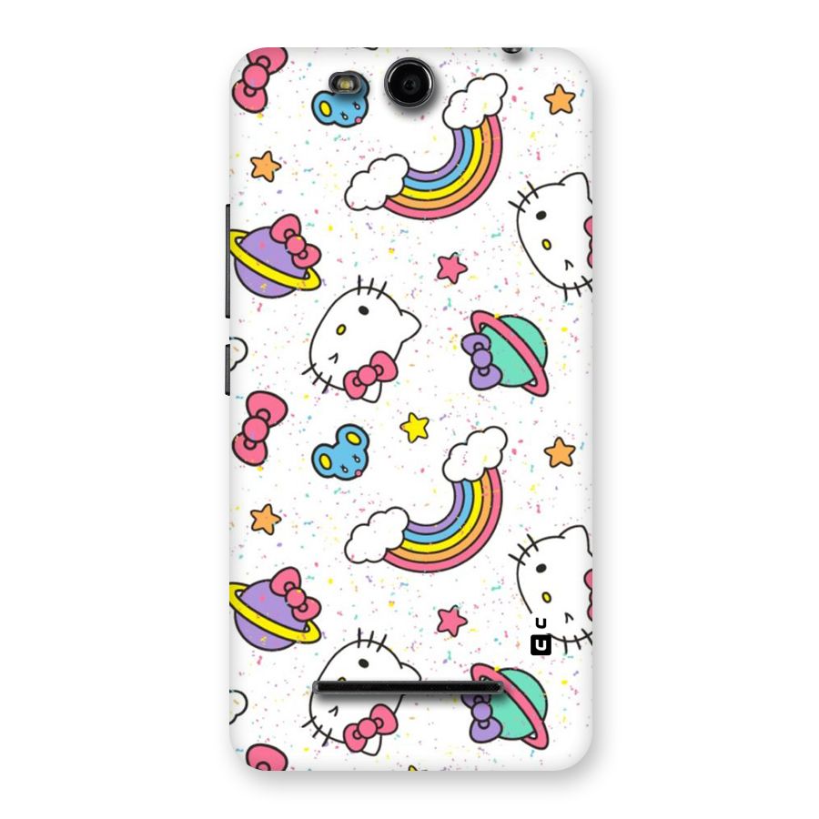 Rainbow Kit Tee Back Case for Micromax Canvas Juice 3 Q392