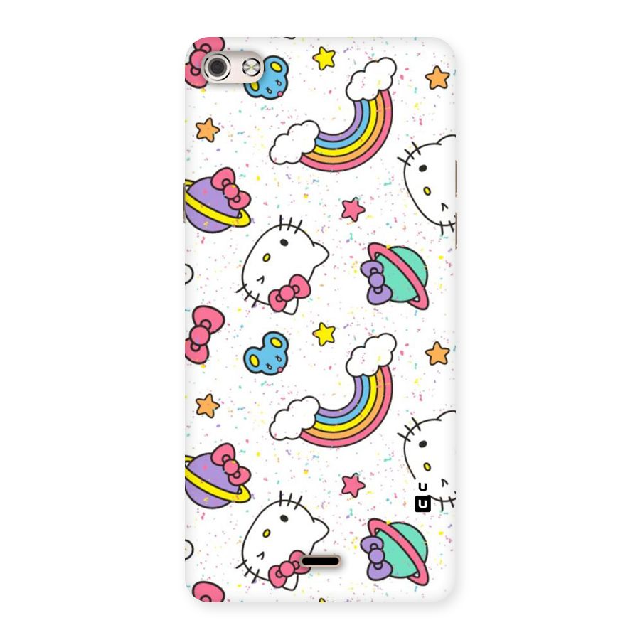 Rainbow Kit Tee Back Case for Micromax Canvas Silver 5