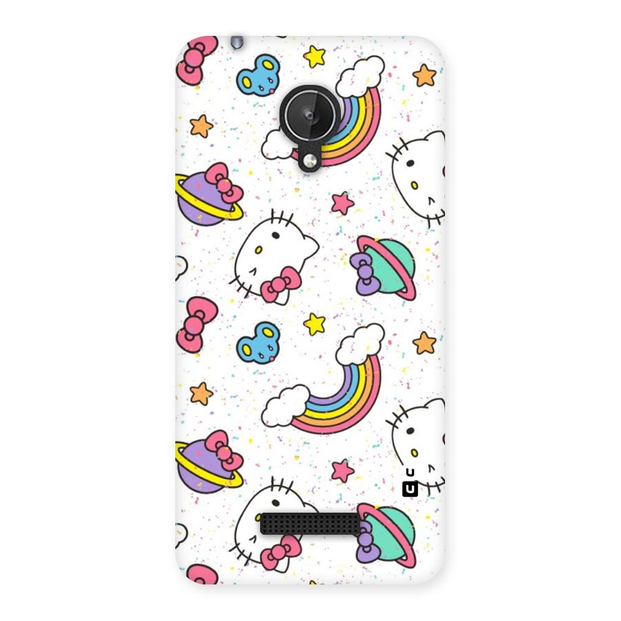 Rainbow Kit Tee Back Case for Micromax Canvas Spark Q380