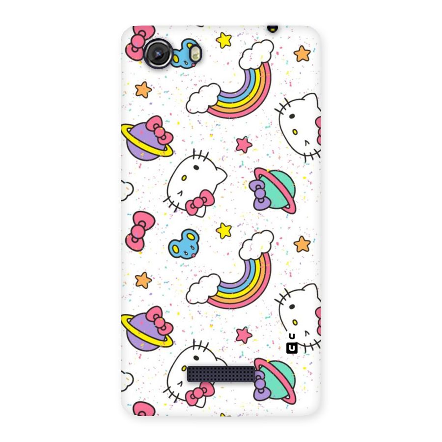 Rainbow Kit Tee Back Case for Micromax Unite 3