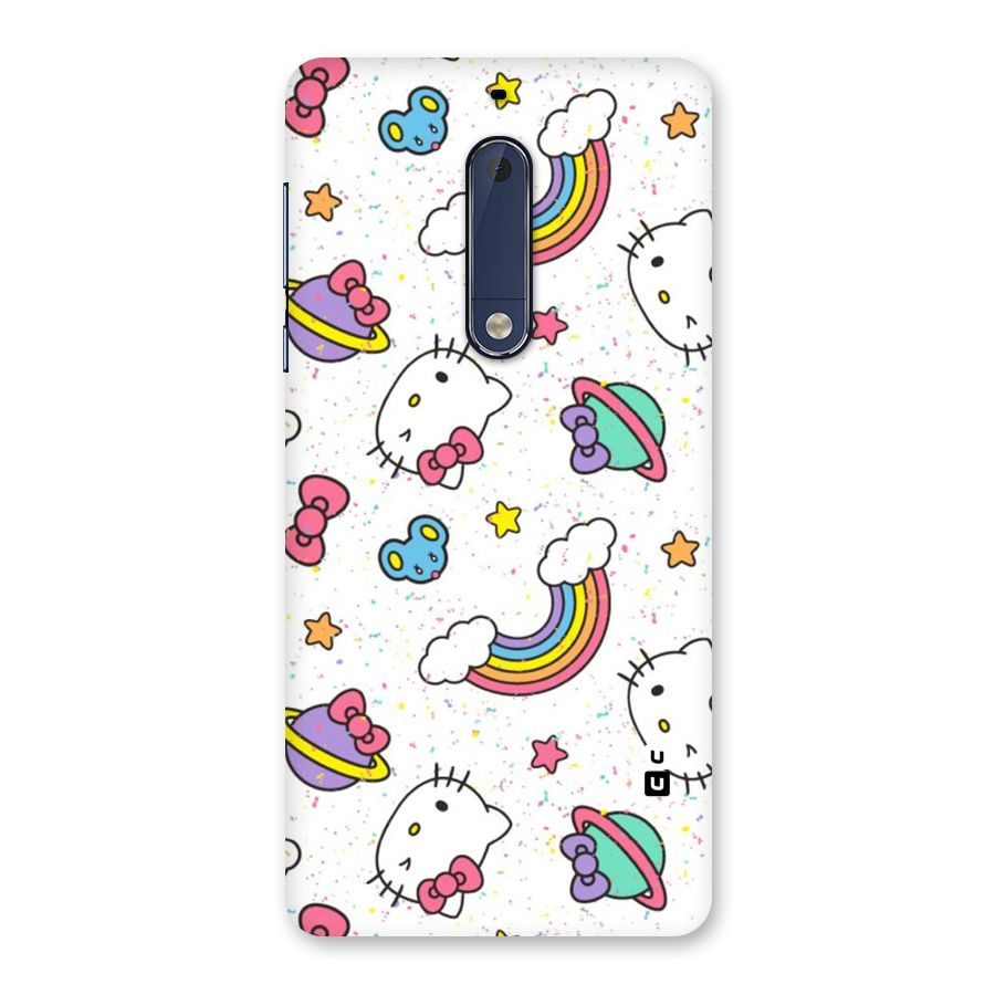 Rainbow Kit Tee Back Case for Nokia 5
