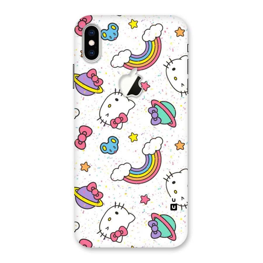 Rainbow Kit Tee Back Case for iPhone XS Max Apple Cut