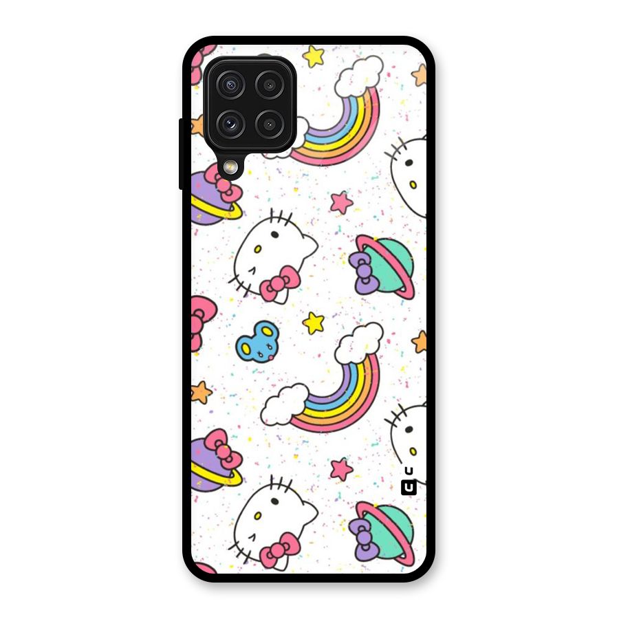 Rainbow Kit Tee Glass Back Case for Galaxy A22 4G