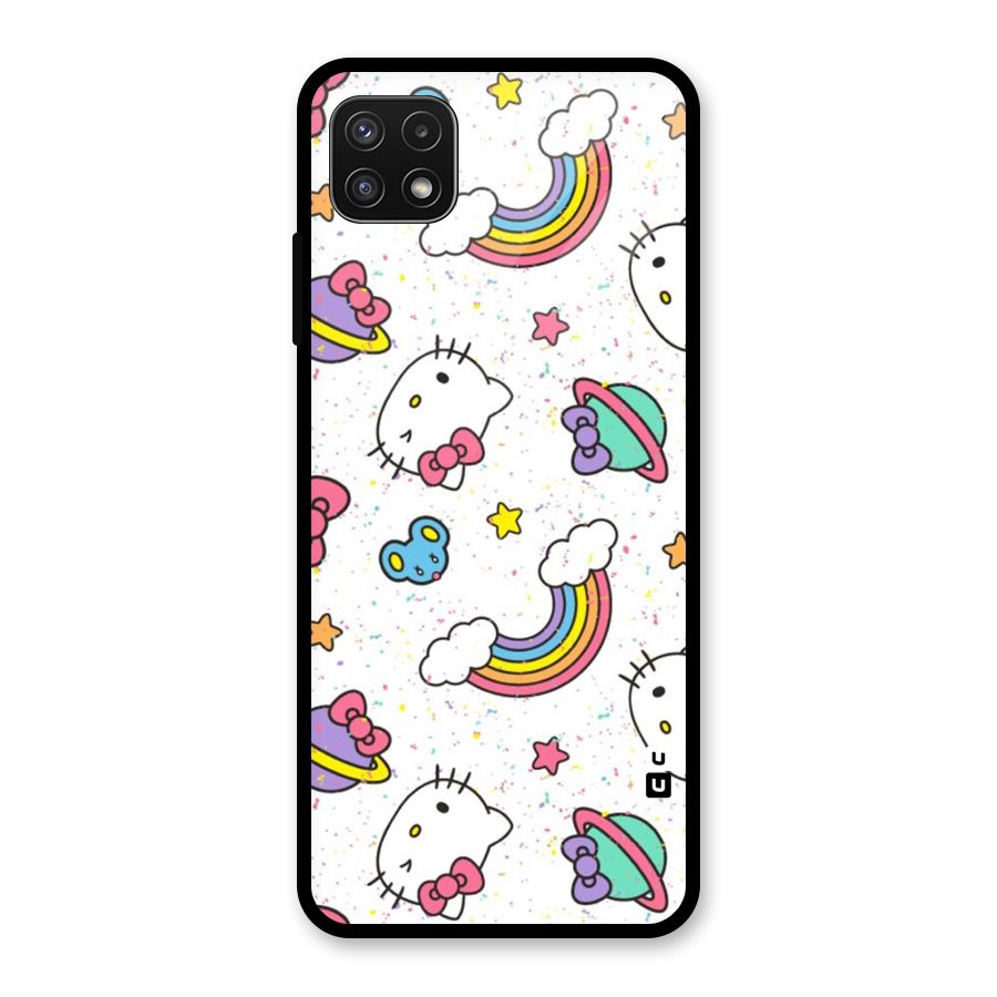 Rainbow Kit Tee Glass Back Case for Galaxy A22 5G