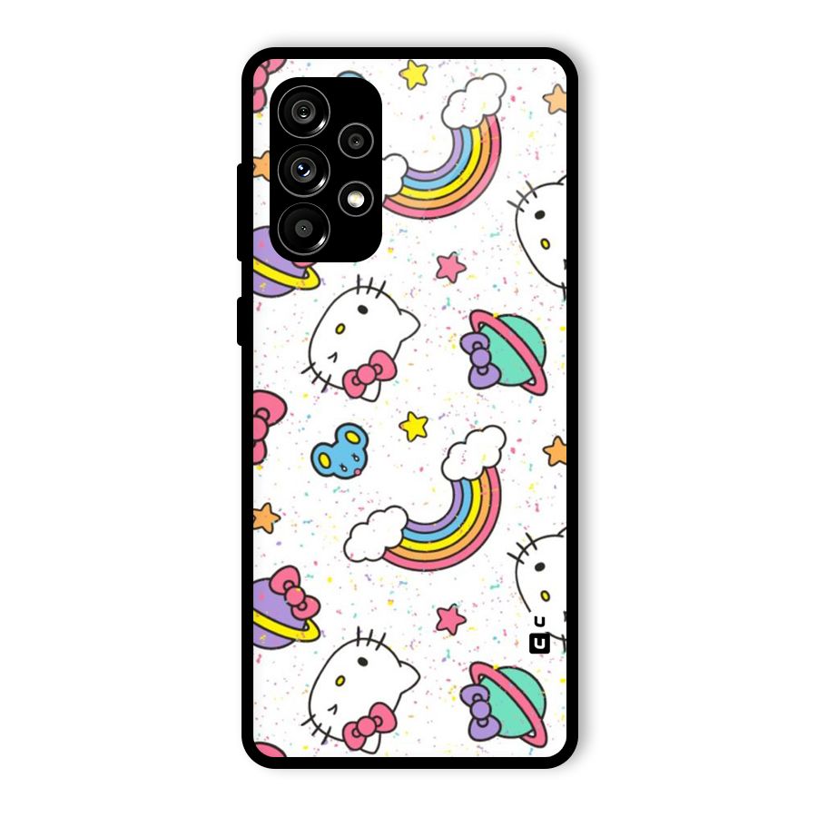 Rainbow Kit Tee Glass Back Case for Galaxy A73 5G