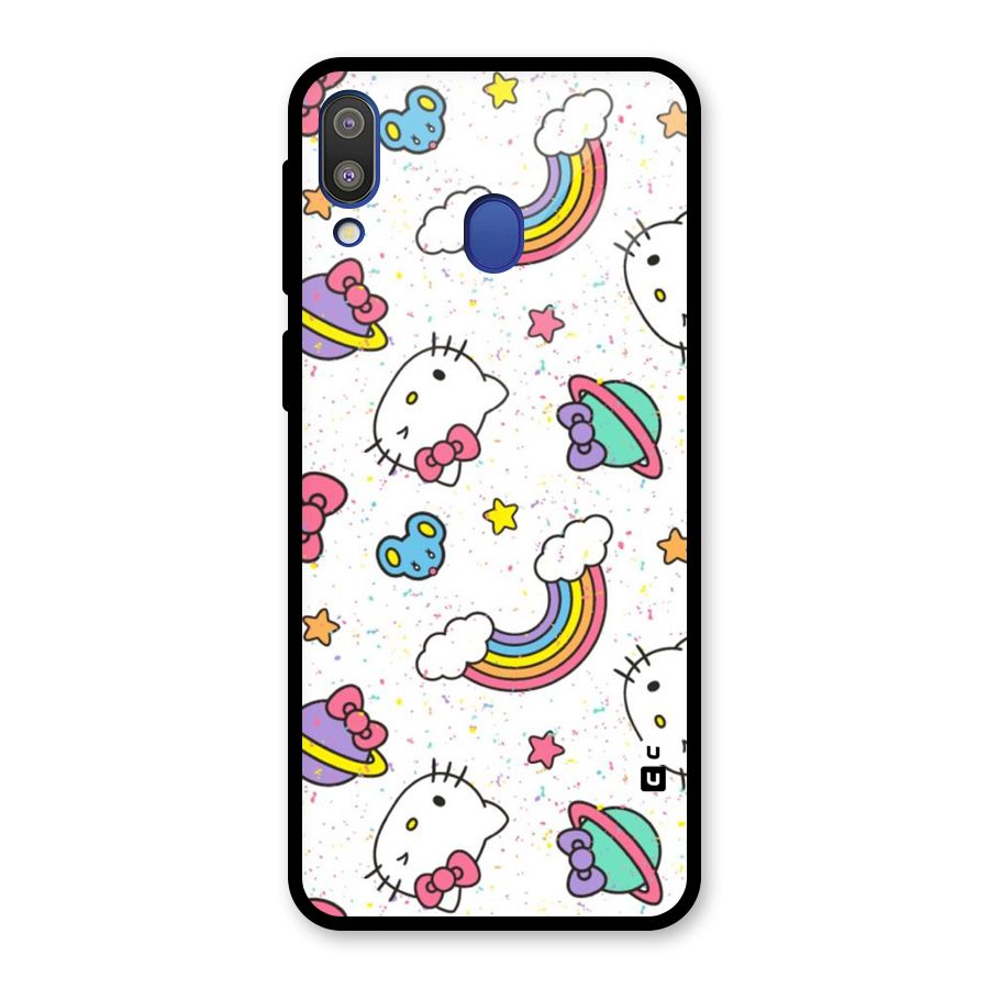 Rainbow Kit Tee Glass Back Case for Galaxy M20