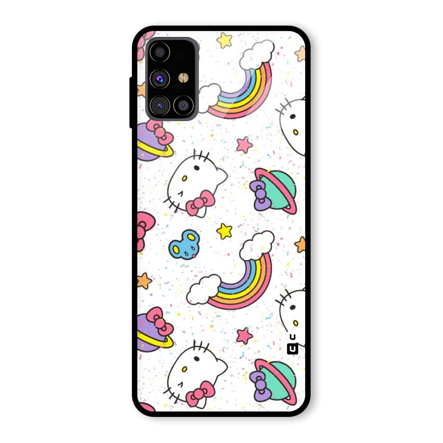 Rainbow Kit Tee Glass Back Case for Galaxy M31s