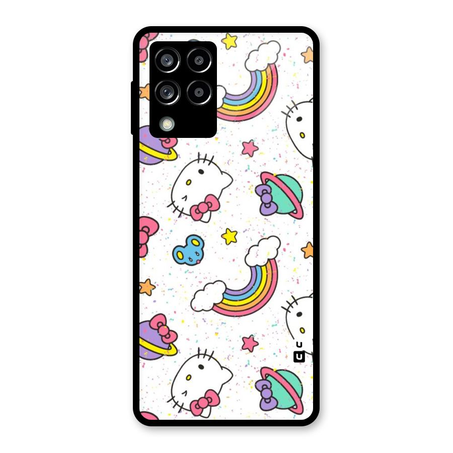 Rainbow Kit Tee Glass Back Case for Galaxy M53 5G