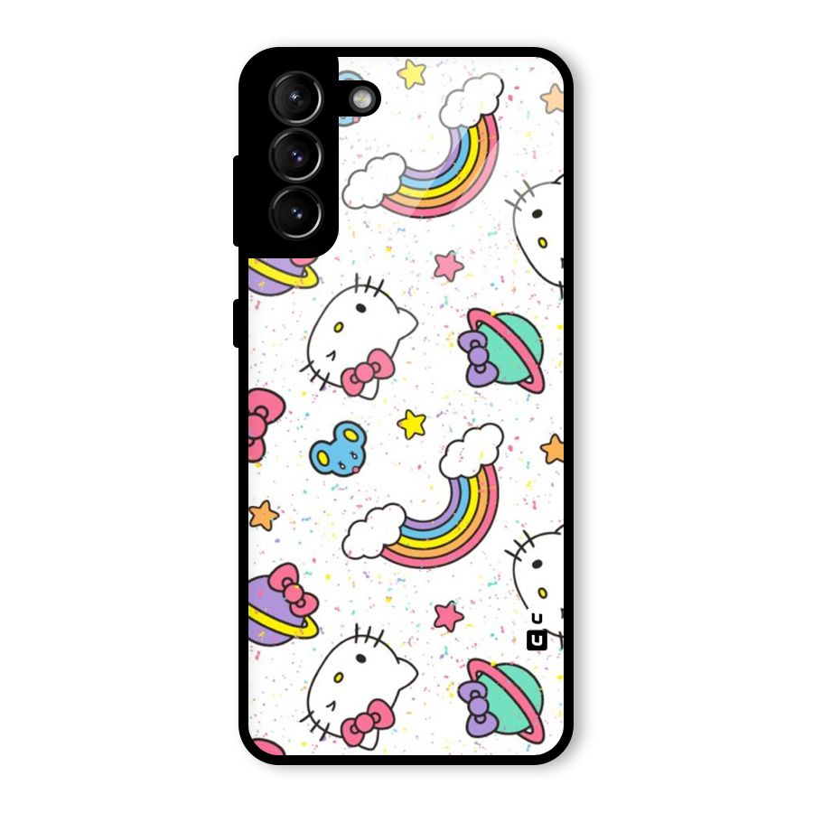 Rainbow Kit Tee Glass Back Case for Galaxy S21 Plus