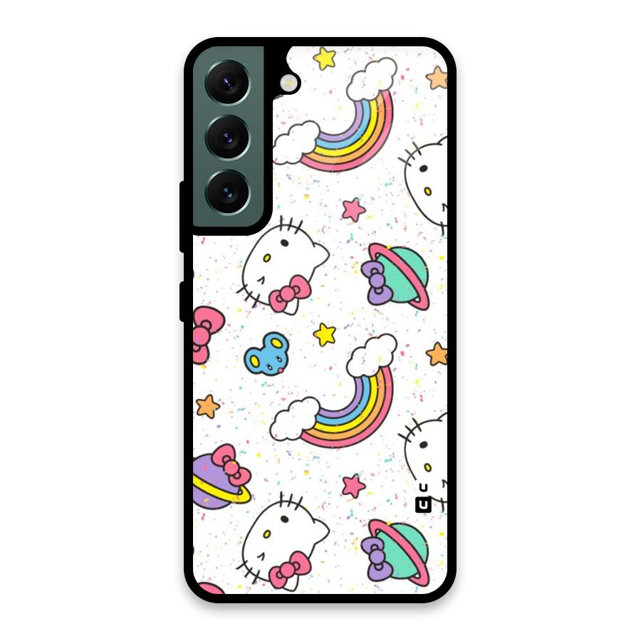 Rainbow Kit Tee Glass Back Case for Galaxy S22 5G