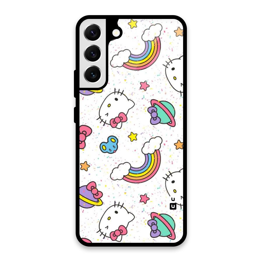 Rainbow Kit Tee Glass Back Case for Galaxy S22 Plus 5G