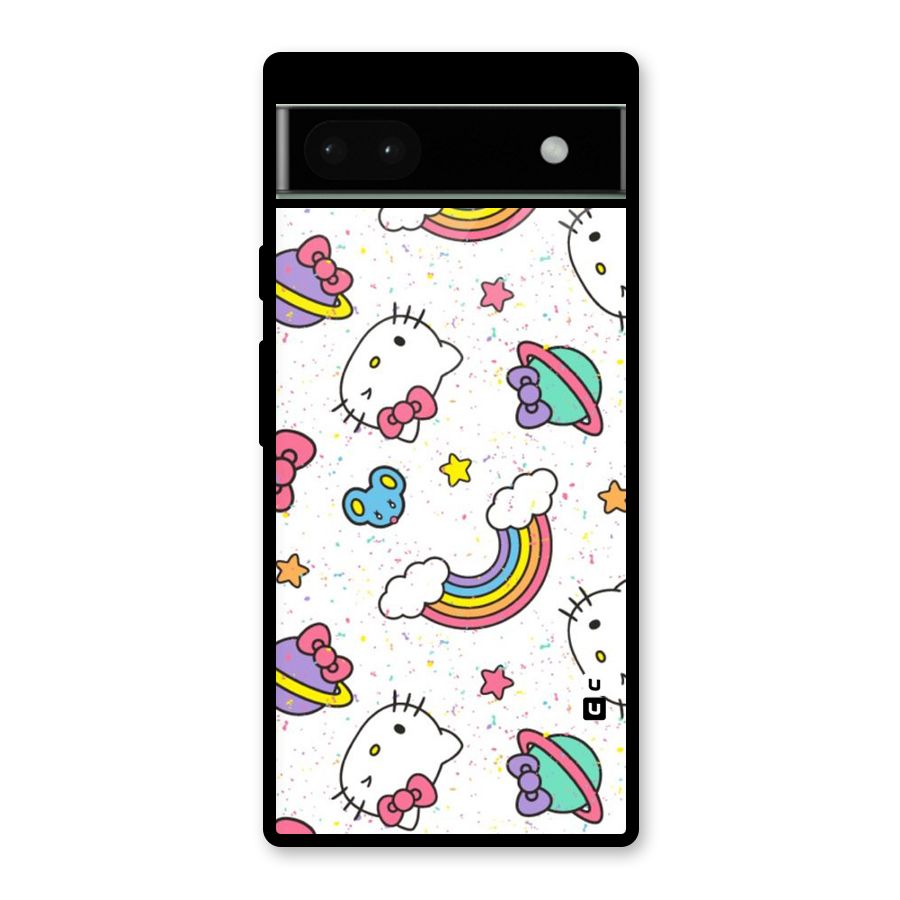 Rainbow Kit Tee Glass Back Case for Google Pixel 6a