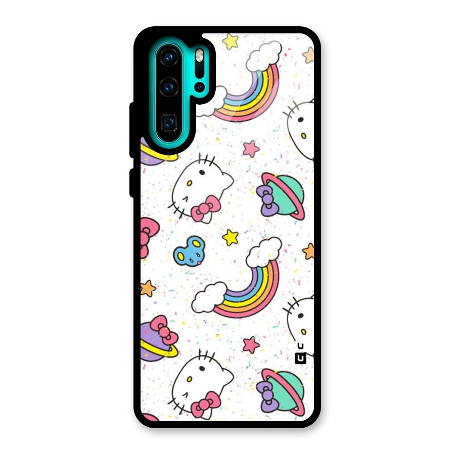 Rainbow Kit Tee Glass Back Case for Huawei P30 Pro
