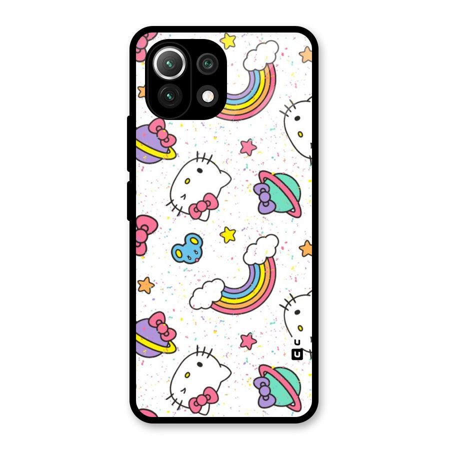 Rainbow Kit Tee Glass Back Case for Mi 11 Lite NE 5G