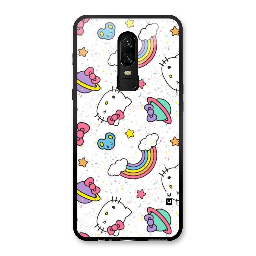 Rainbow Kit Tee Glass Back Case for OnePlus 6
