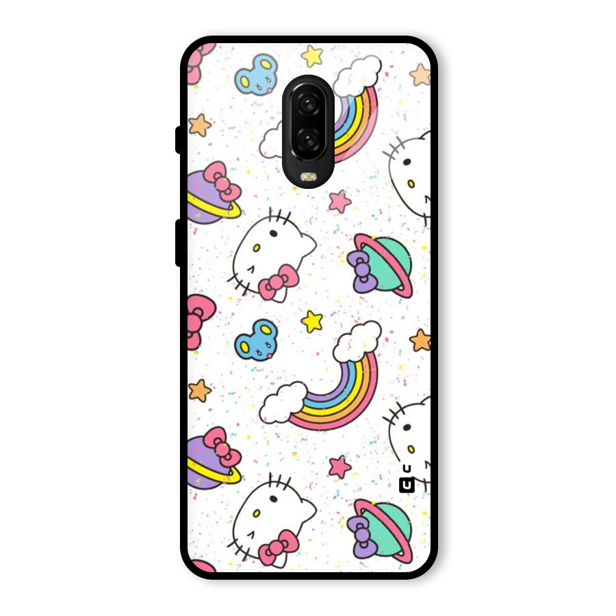 Rainbow Kit Tee Glass Back Case for OnePlus 6T