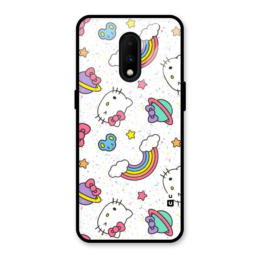 Rainbow Kit Tee Glass Back Case for OnePlus 7