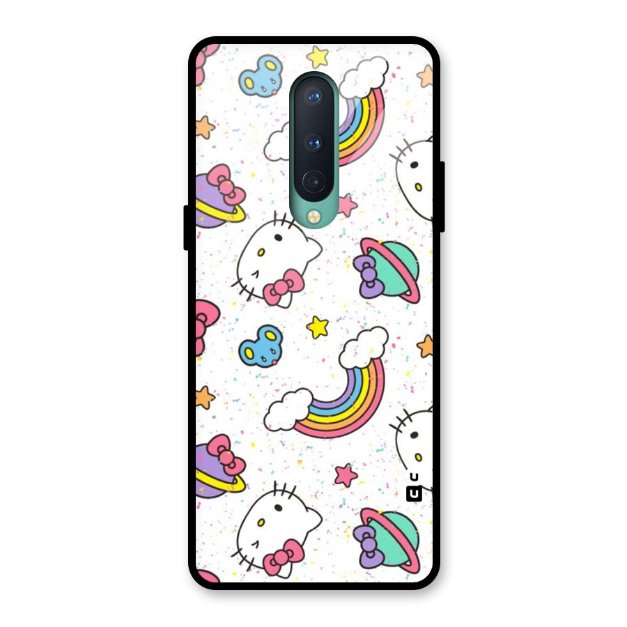 Rainbow Kit Tee Glass Back Case for OnePlus 8