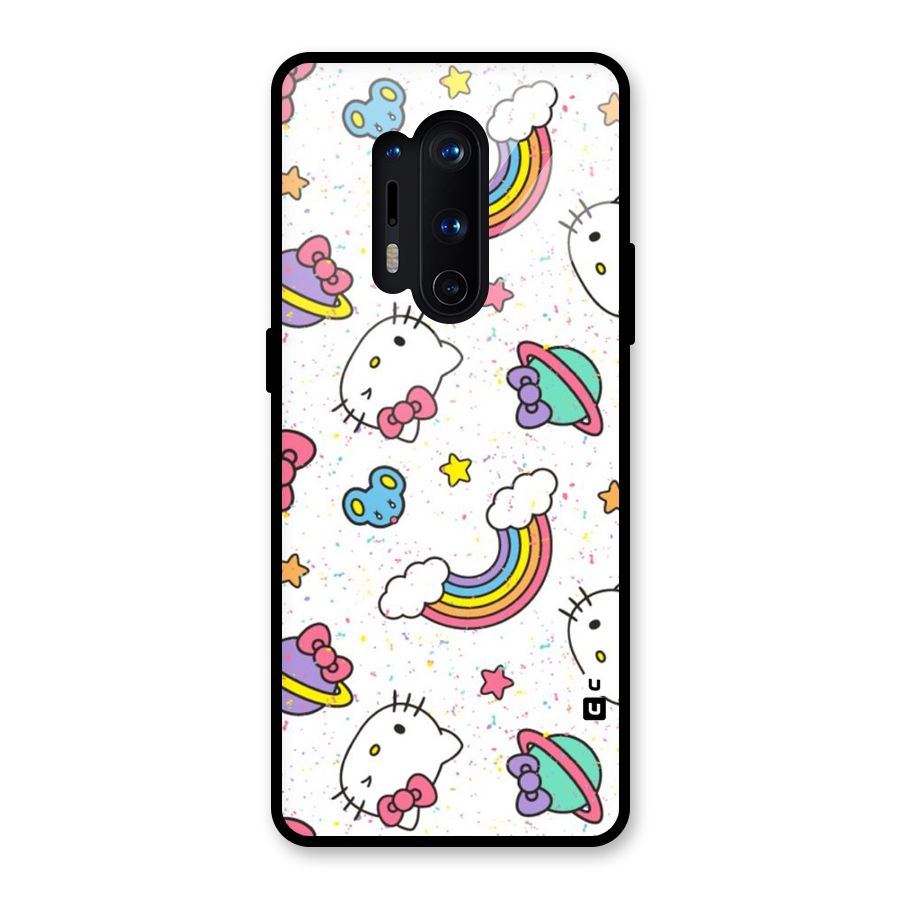 Rainbow Kit Tee Glass Back Case for OnePlus 8 Pro