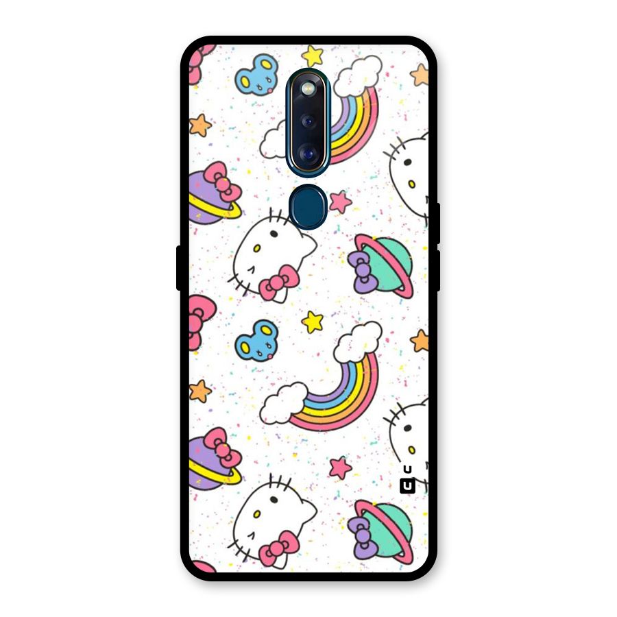 Rainbow Kit Tee Glass Back Case for Oppo F11 Pro