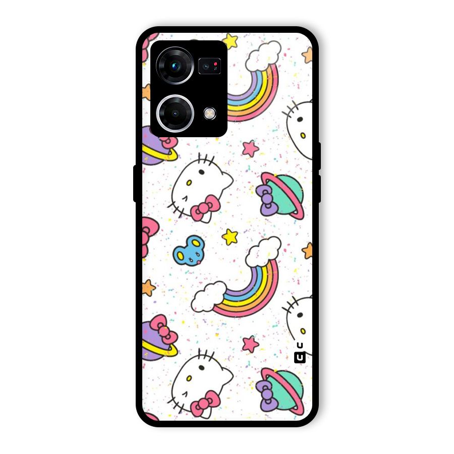 Rainbow Kit Tee Glass Back Case for Oppo F21 Pro 4G