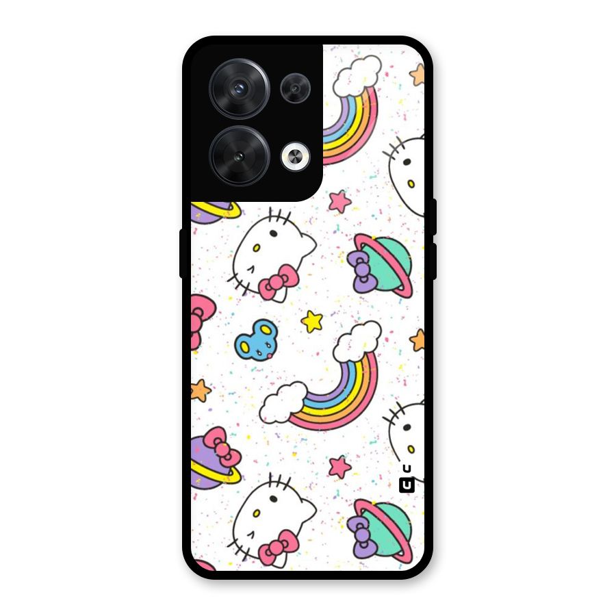 Rainbow Kit Tee Glass Back Case for Oppo Reno8 5G