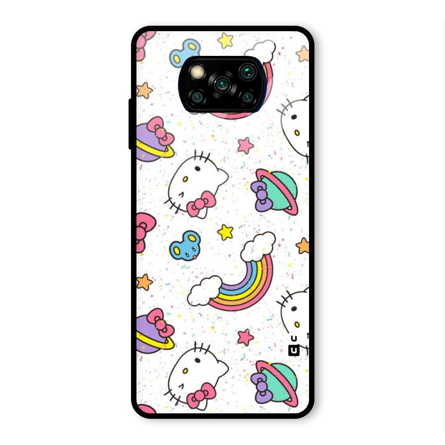 Rainbow Kit Tee Glass Back Case for Poco X3 Pro