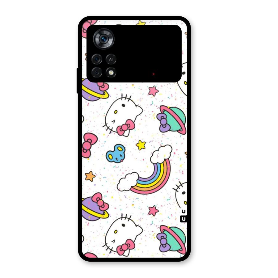 Rainbow Kit Tee Glass Back Case for Poco X4 Pro 5G
