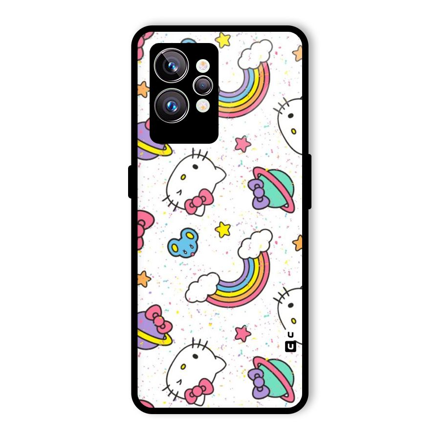 Rainbow Kit Tee Glass Back Case for Realme GT2 Pro