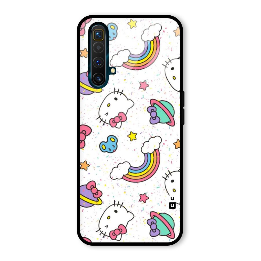 Rainbow Kit Tee Glass Back Case for Realme X3