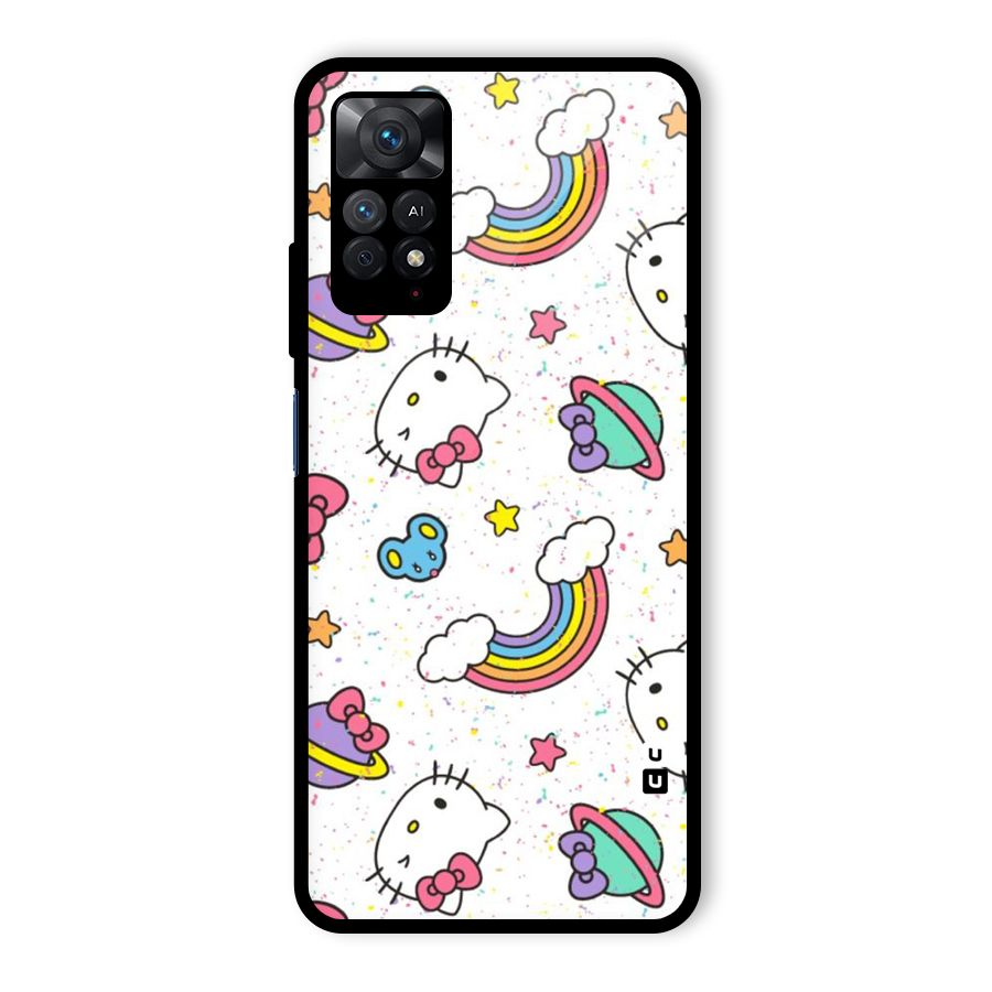 Rainbow Kit Tee Glass Back Case for Redmi Note 11 Pro