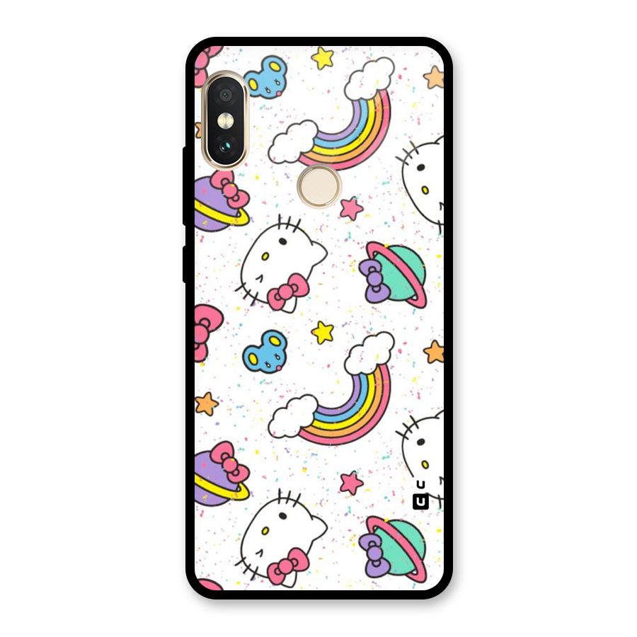Rainbow Kit Tee Glass Back Case for Redmi Note 5 Pro