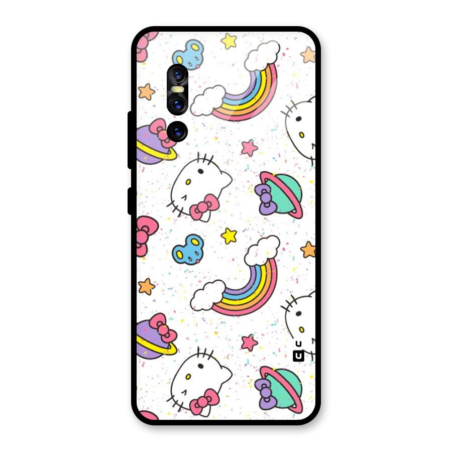 Rainbow Kit Tee Glass Back Case for Vivo V15 Pro