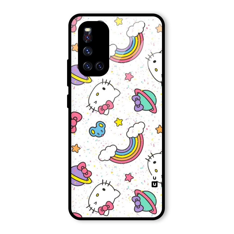 Rainbow Kit Tee Glass Back Case for Vivo V19