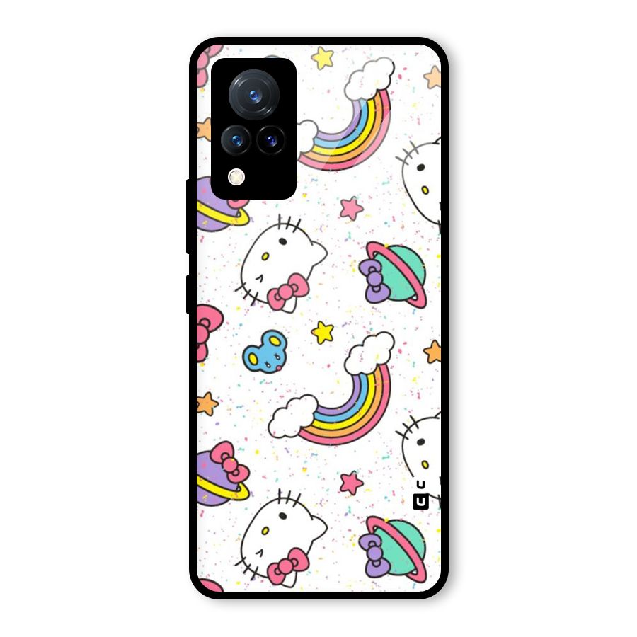 Rainbow Kit Tee Glass Back Case for Vivo V21 5G
