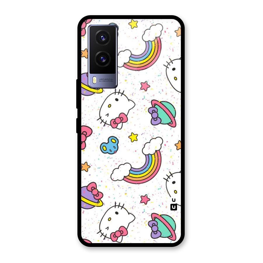Rainbow Kit Tee Glass Back Case for Vivo V21e 5G