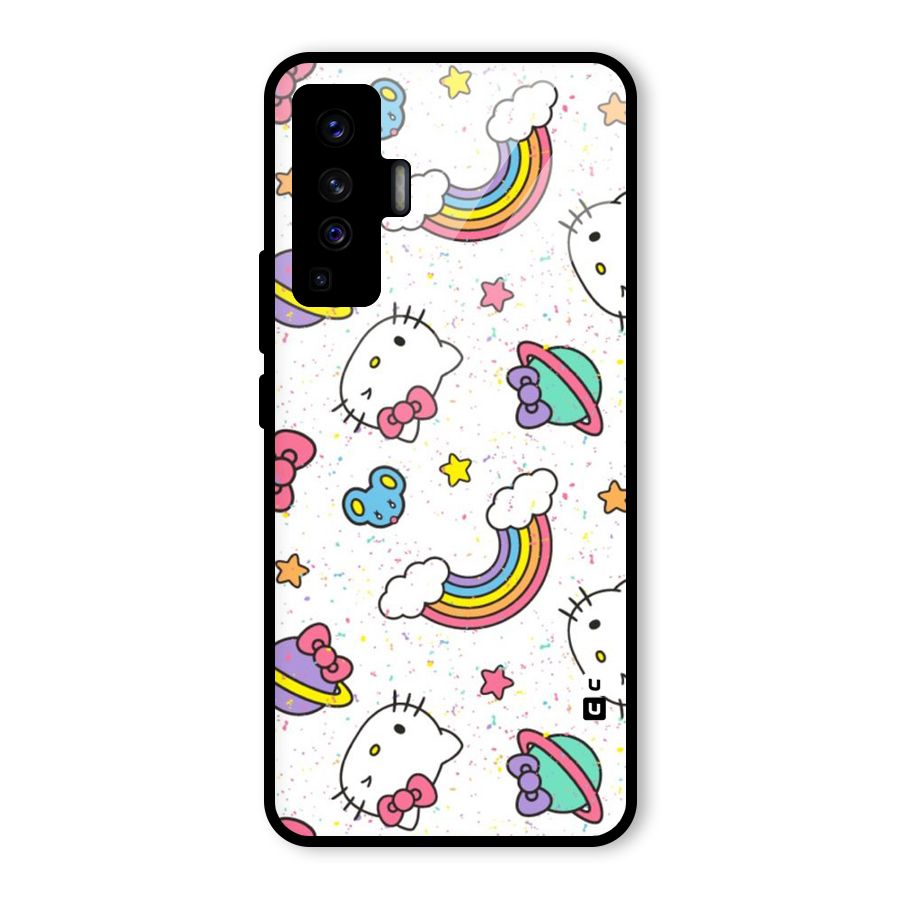 Rainbow Kit Tee Glass Back Case for Vivo X50