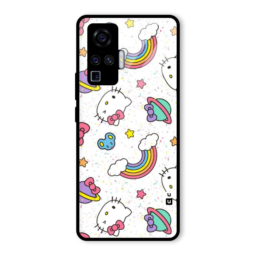 Rainbow Kit Tee Glass Back Case for Vivo X50 Pro